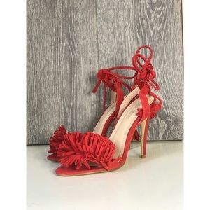 PublicDesire Red Tie-up Heels